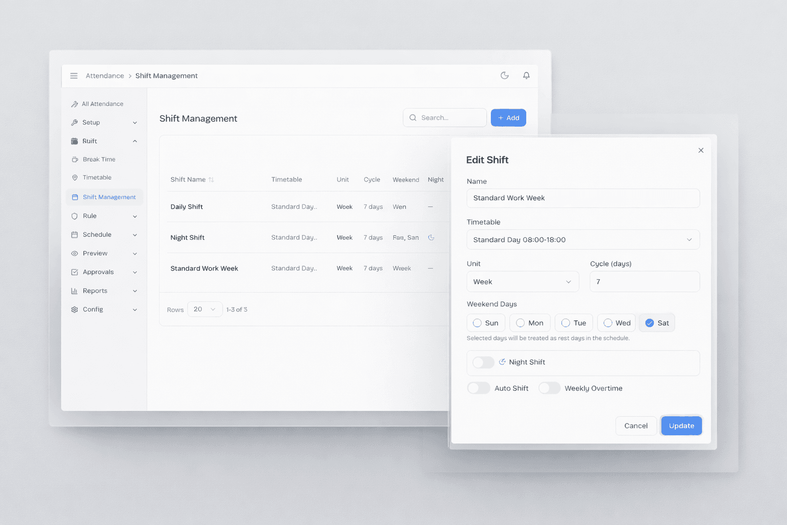Advanced Shift Management